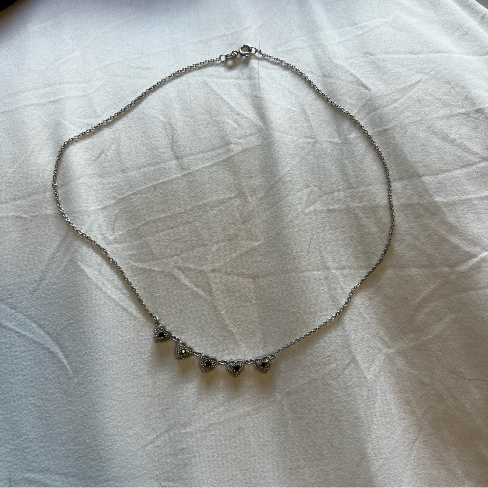 Elegant Silver Heart Necklace